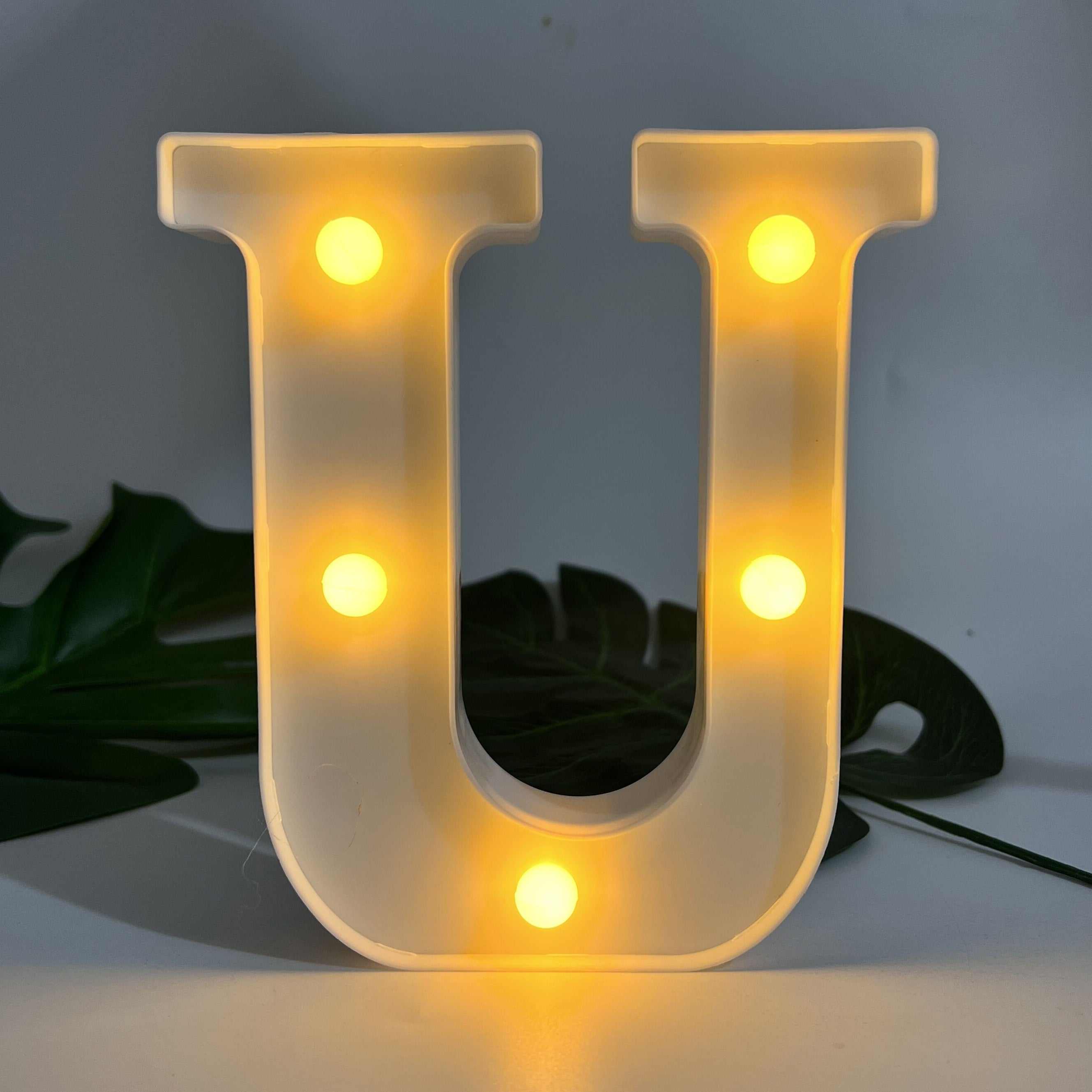 1pc Alphabet Letter LED Lights Luminous Number Lamp Decor, Battery Night Ligh, t For Home Wedding Birthday Christmas Party Decoration Letters Numbers Light, Home Decor - Kendoro