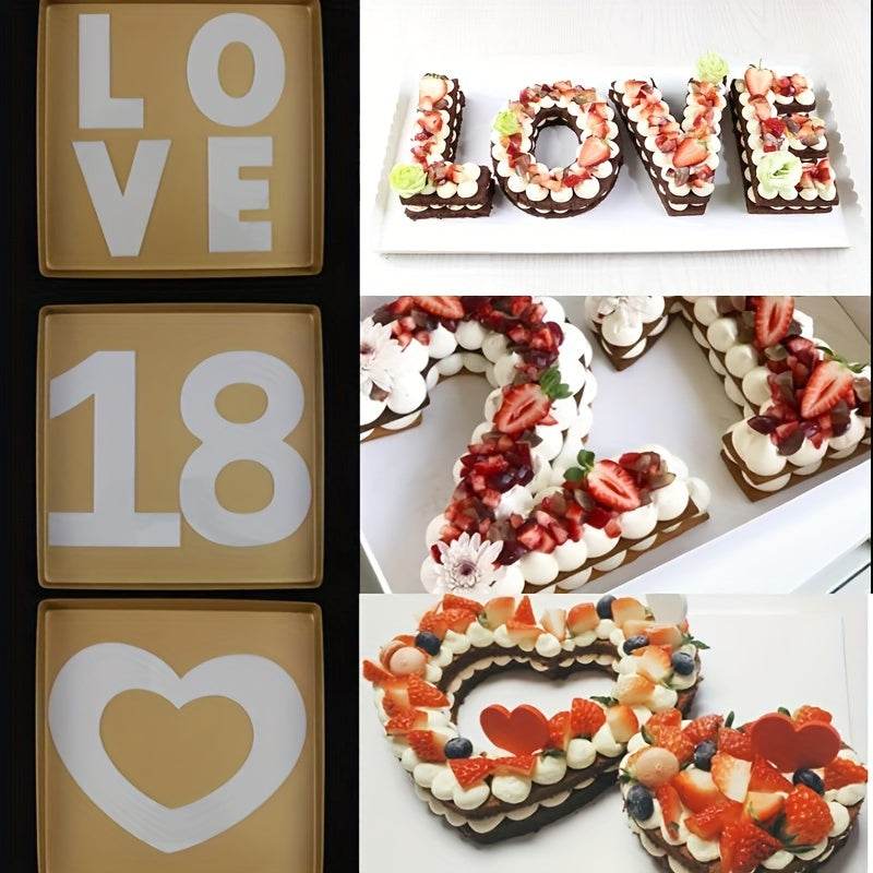 Heart shape cake mold made of PET plastic, used for baking decorative cakes in various sizes for Christmas and parties