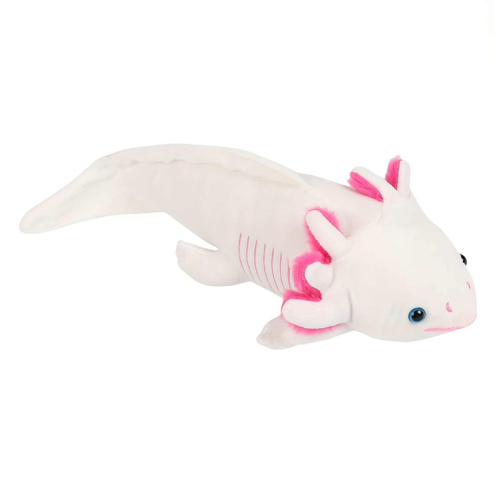 MOLUTIAN Cuddly Axolotl Plush Toy - 16.53" Realistic Cartoon Ambystoma, Soft Polyester, Perfect for Home Decor & Birthday Gifts - Available in Gray, White, Blue, Yellow, Black - Kendoro