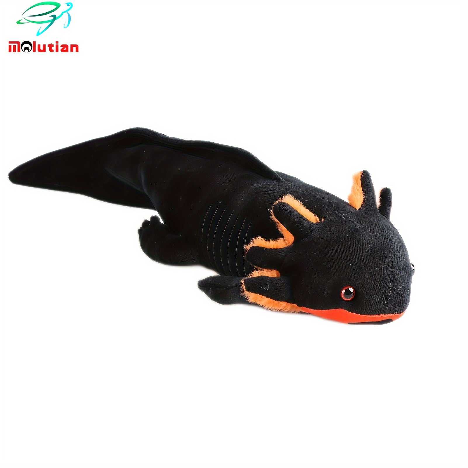 MOLUTIAN Cuddly Axolotl Plush Toy - 16.53" Realistic Cartoon Ambystoma, Soft Polyester, Perfect for Home Decor & Birthday Gifts - Available in Gray, White, Blue, Yellow, Black - Kendoro