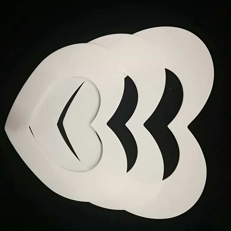 Heart shape cake mold baking tool set in PET plastic for decorating cakes in multiple sizes