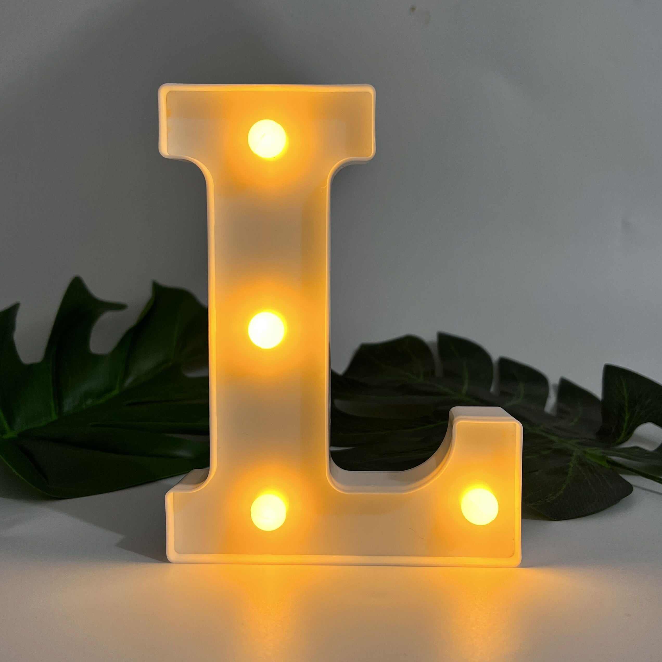 1pc Alphabet Letter LED Lights Luminous Number Lamp Decor, Battery Night Ligh, t For Home Wedding Birthday Christmas Party Decoration Letters Numbers Light, Home Decor - Kendoro