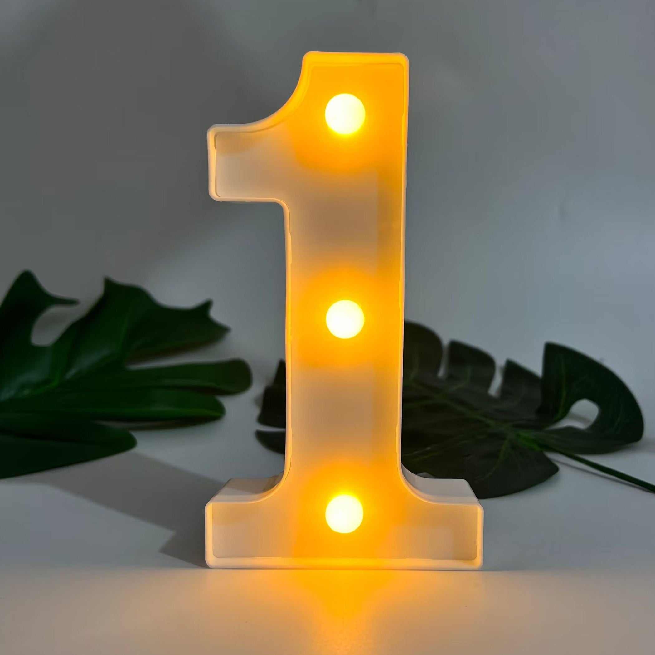 1pc Alphabet Letter LED Lights Luminous Number Lamp Decor, Battery Night Ligh, t For Home Wedding Birthday Christmas Party Decoration Letters Numbers Light, Home Decor - Kendoro