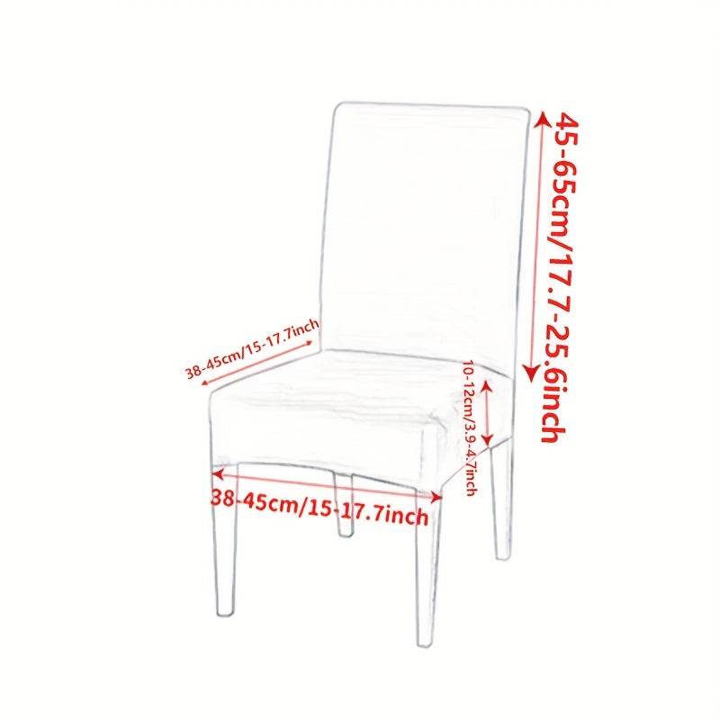 Milk velvet elastic chair slipcover with red bells Christmas pattern for dining chairs, suitable for hotel, office, banquet, and home decor