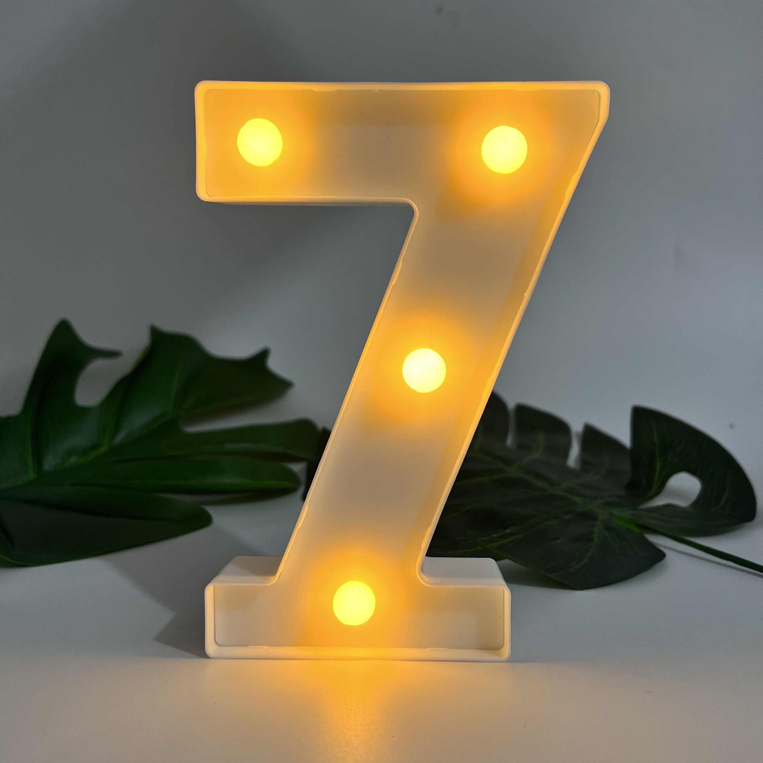 1pc Alphabet Letter LED Lights Luminous Number Lamp Decor, Battery Night Ligh, t For Home Wedding Birthday Christmas Party Decoration Letters Numbers Light, Home Decor - Kendoro