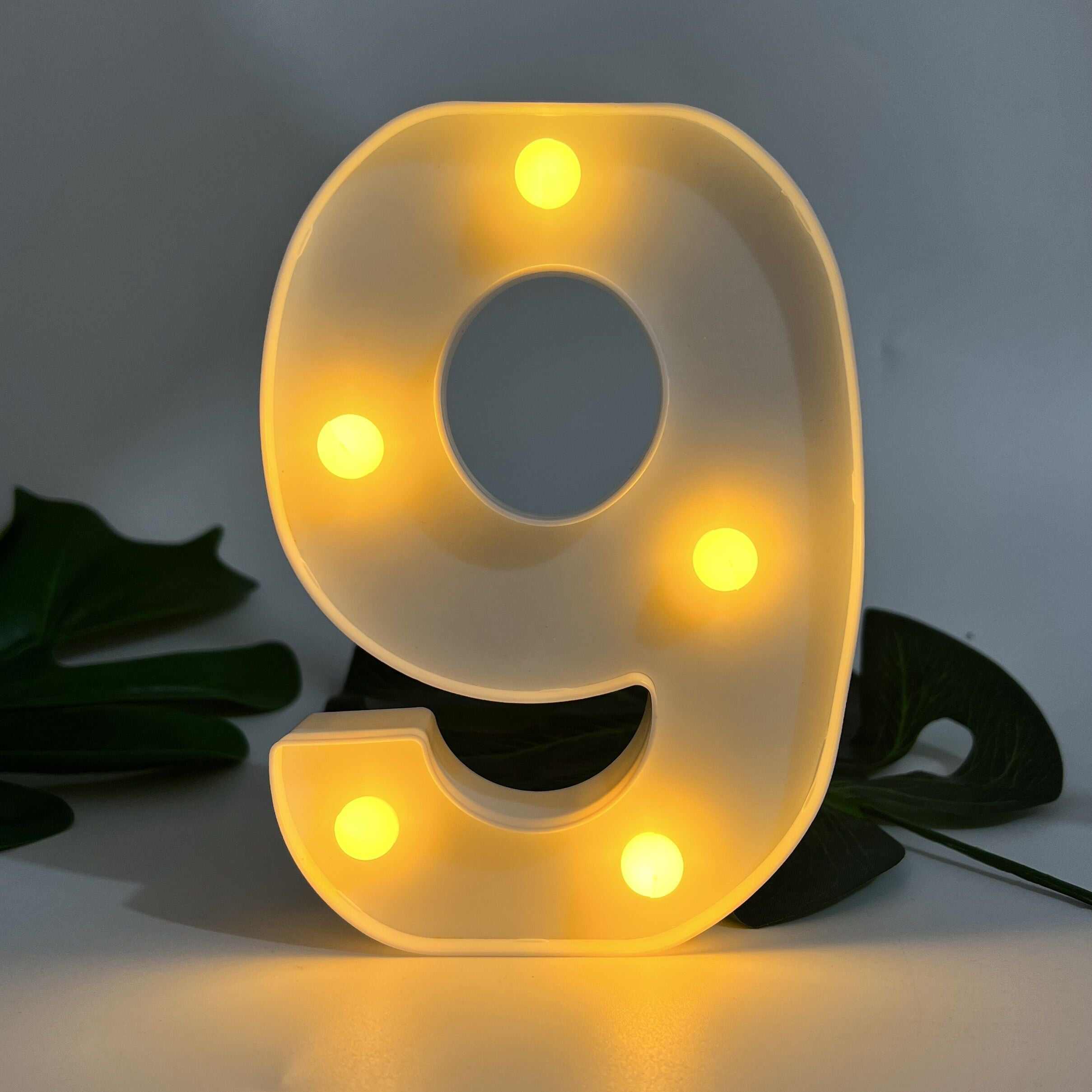 1pc Alphabet Letter LED Lights Luminous Number Lamp Decor, Battery Night Ligh, t For Home Wedding Birthday Christmas Party Decoration Letters Numbers Light, Home Decor - Kendoro