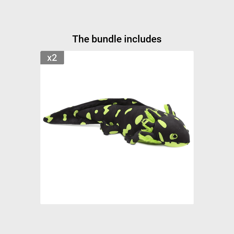 MOLUTIAN Cuddly Axolotl Plush Toy - 16.53" Realistic Cartoon Ambystoma, Soft Polyester, Perfect for Home Decor & Birthday Gifts - Available in Gray, White, Blue, Yellow, Black - Kendoro