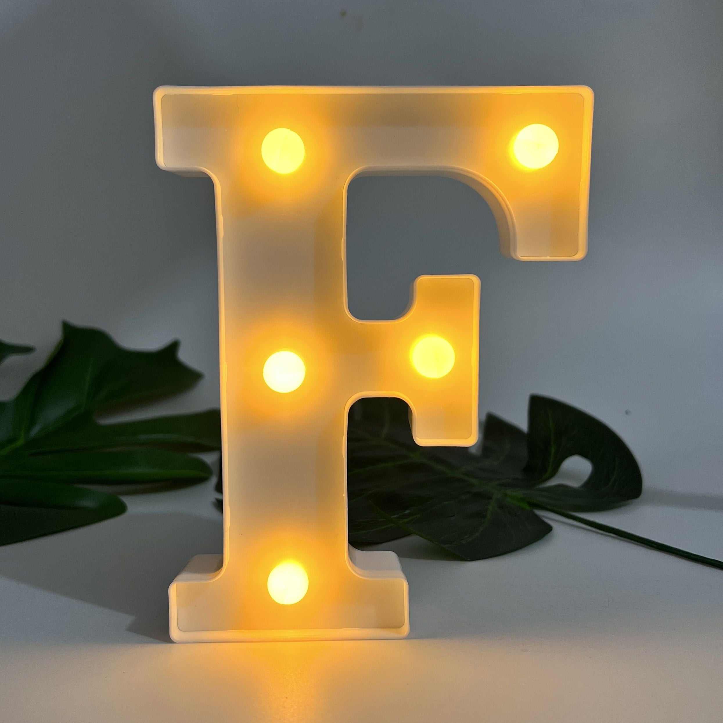 1pc Alphabet Letter LED Lights Luminous Number Lamp Decor, Battery Night Ligh, t For Home Wedding Birthday Christmas Party Decoration Letters Numbers Light, Home Decor - Kendoro