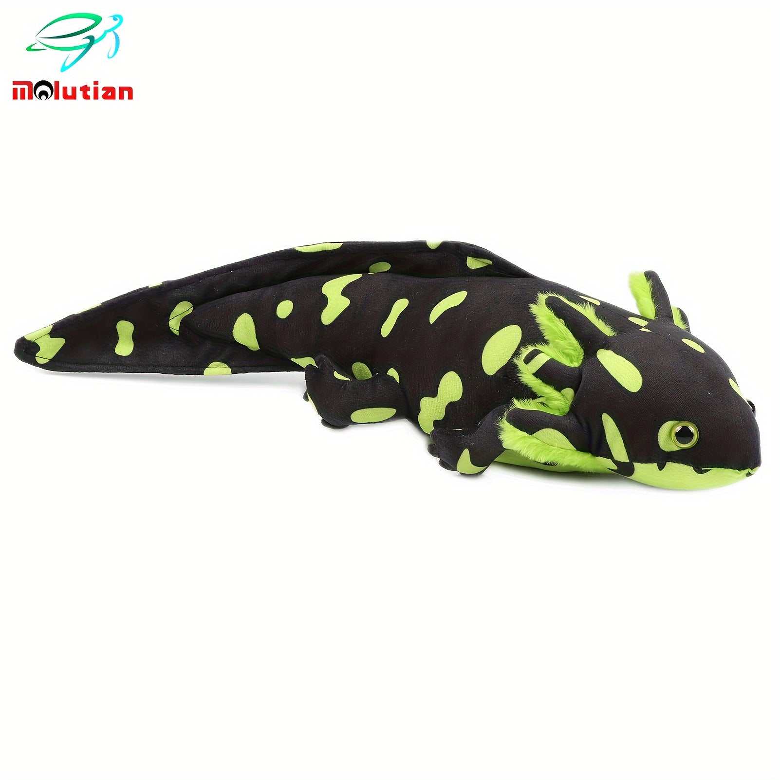 MOLUTIAN Cuddly Axolotl Plush Toy - 16.53" Realistic Cartoon Ambystoma, Soft Polyester, Perfect for Home Decor & Birthday Gifts - Available in Gray, White, Blue, Yellow, Black - Kendoro
