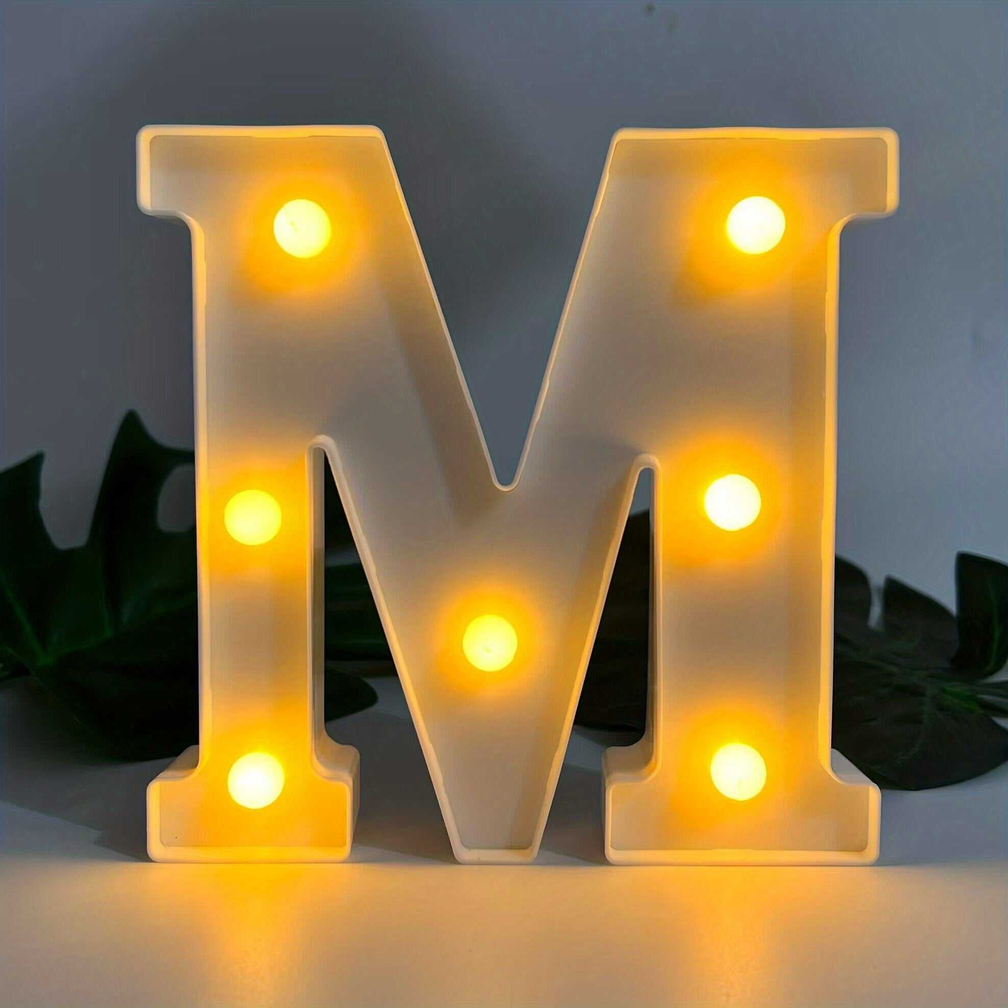 1pc Alphabet Letter LED Lights Luminous Number Lamp Decor, Battery Night Ligh, t For Home Wedding Birthday Christmas Party Decoration Letters Numbers Light, Home Decor - Kendoro