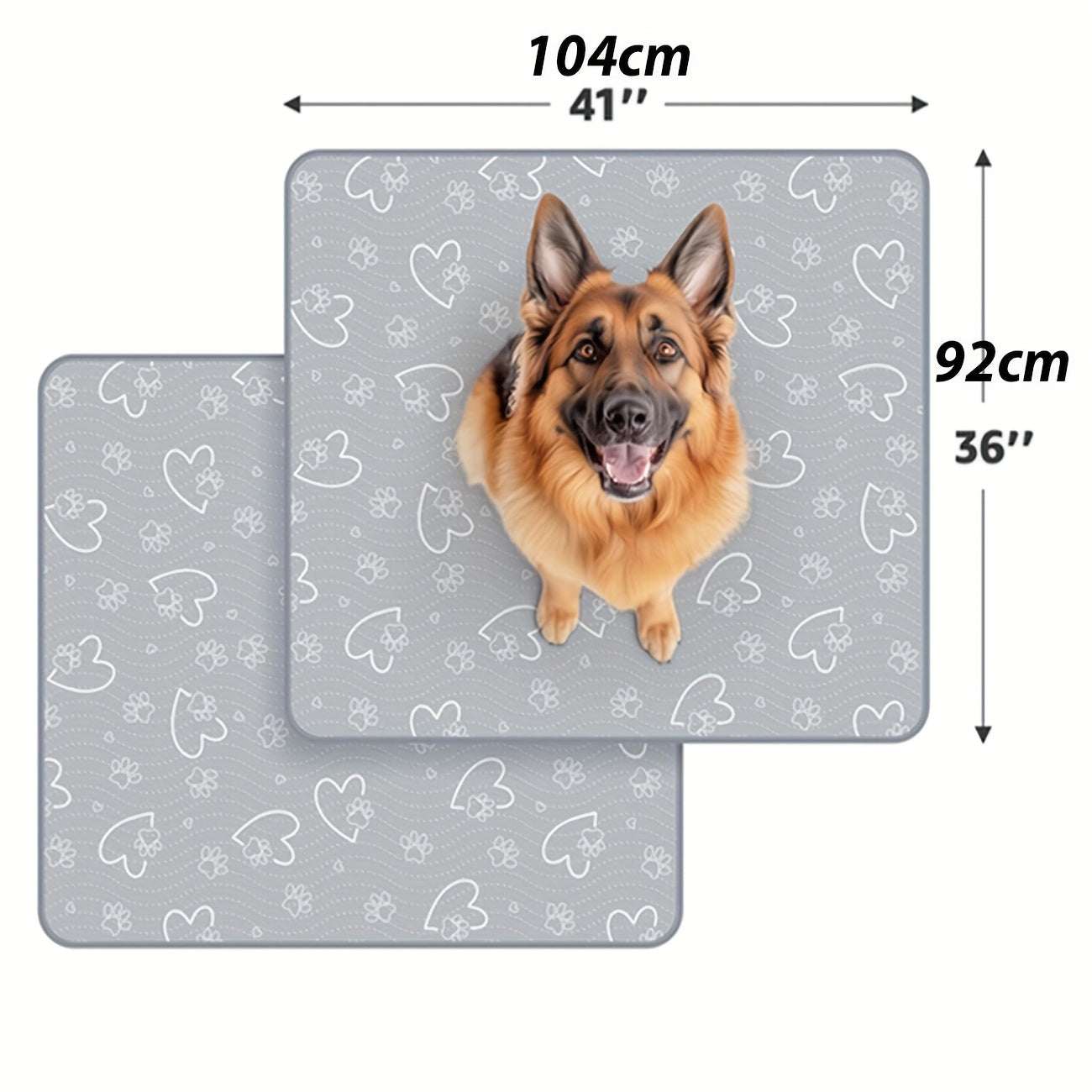 Extra large washable comfortable pet mat with non-slip backing, fast-absorbing, waterproof, and odor-resistant dog pad for crates, car seats, sofas, and floors.