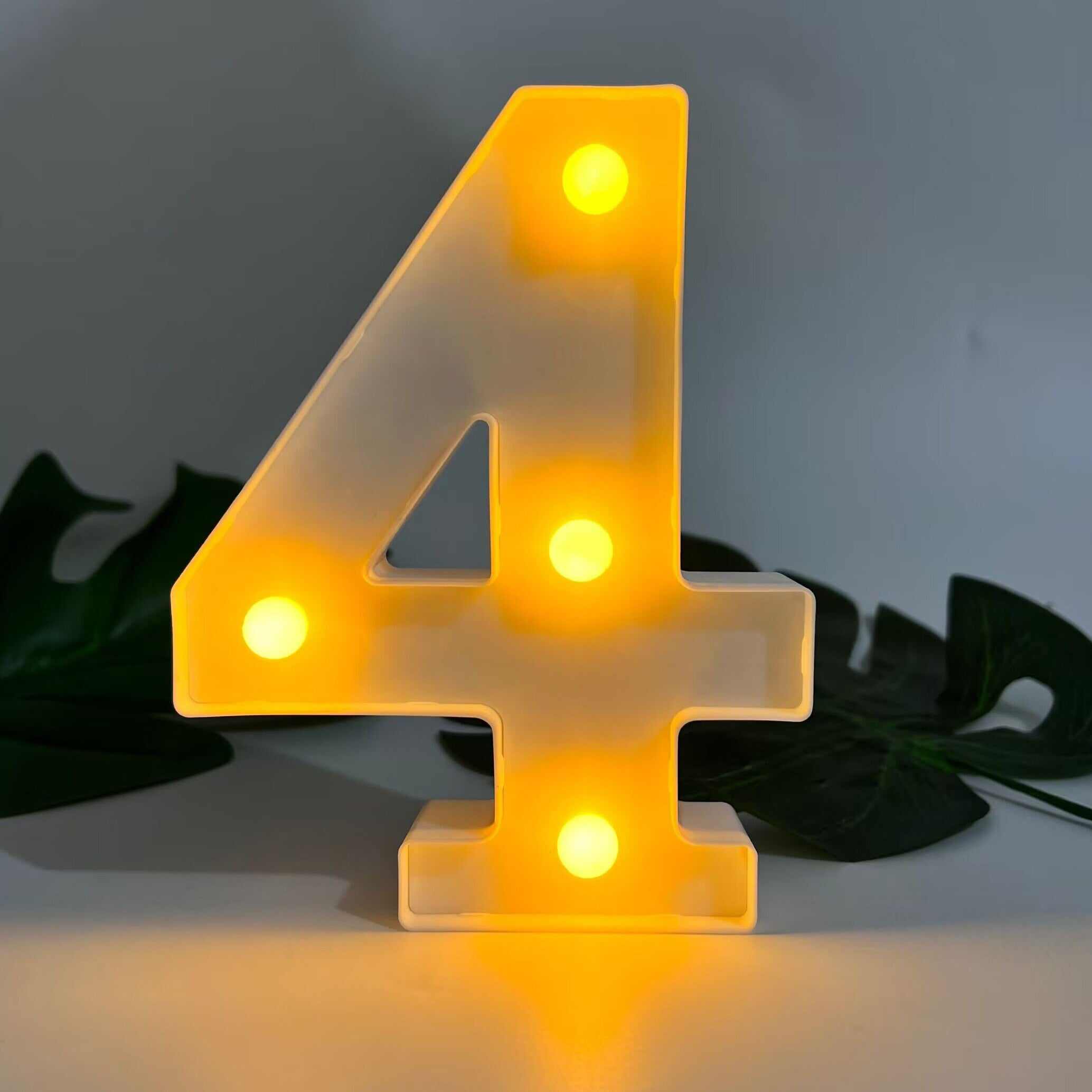 1pc Alphabet Letter LED Lights Luminous Number Lamp Decor, Battery Night Ligh, t For Home Wedding Birthday Christmas Party Decoration Letters Numbers Light, Home Decor - Kendoro