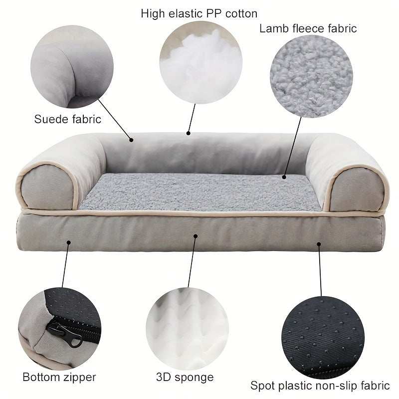 New Dog Sofa Pet Dog Bed Cat Bed Deep Sleep Dog House Square Thickened Warm Dog Mat Small Medium Large Dog House Pet Supplies Breathable Blanket Pet Dog Bed Dog Sofa Dog Bed Dog House Pet Supplies Accessories - Kendoro
