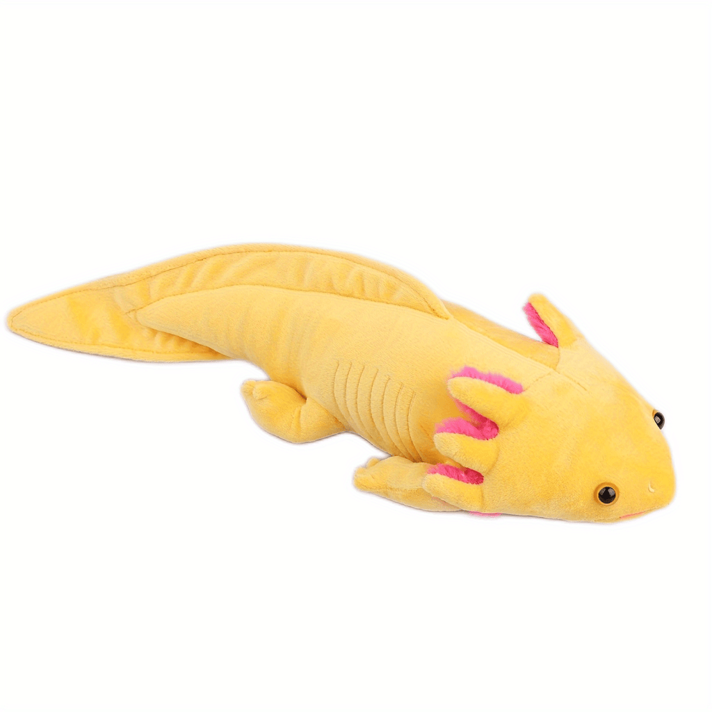 MOLUTIAN Cuddly Axolotl Plush Toy - 16.53" Realistic Cartoon Ambystoma, Soft Polyester, Perfect for Home Decor & Birthday Gifts - Available in Gray, White, Blue, Yellow, Black - Kendoro