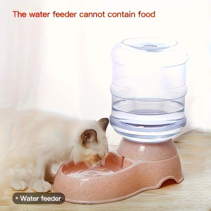 Automatic pet water dispenser with large capacity water bowl for cats and dogs, pink color