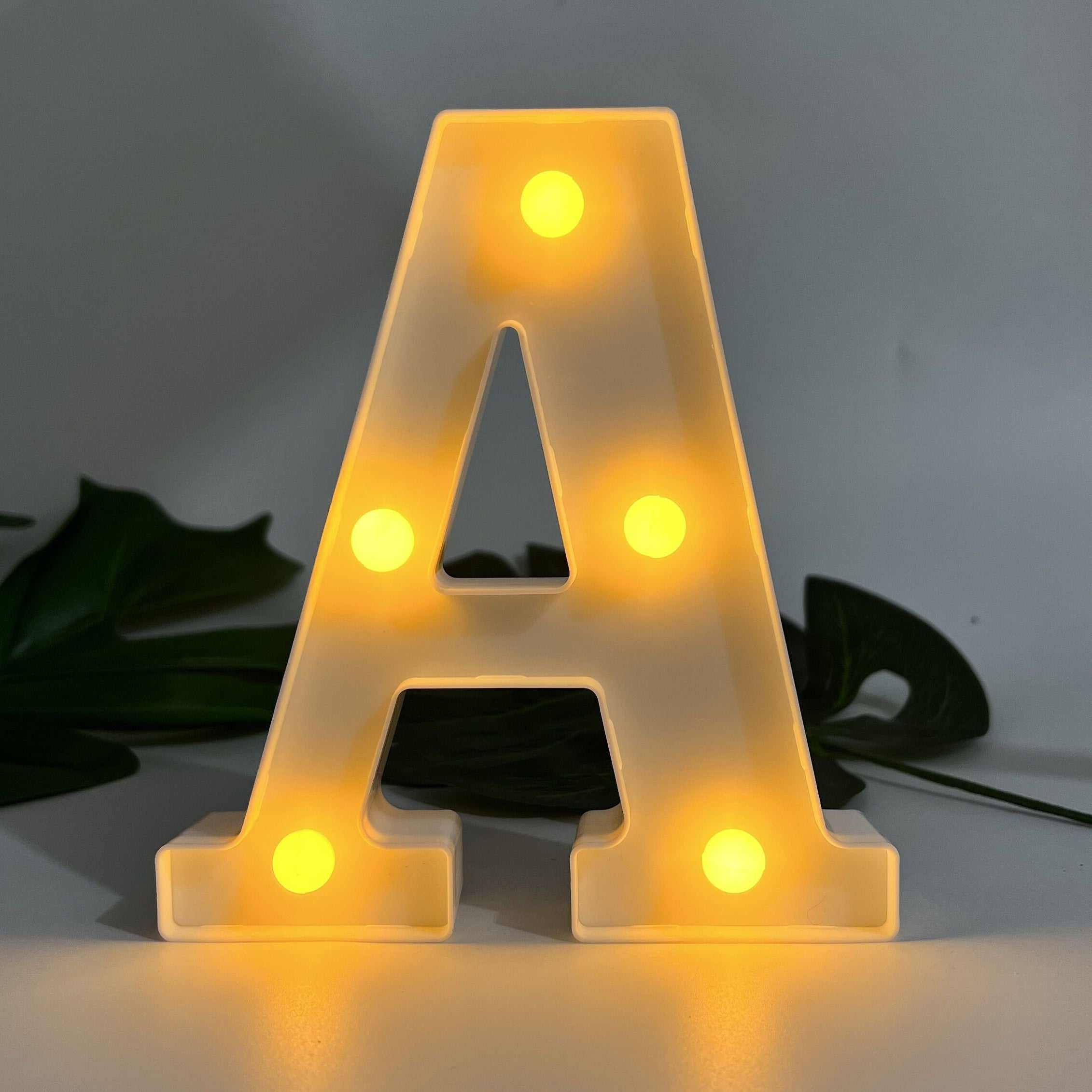 1pc Alphabet Letter LED Lights Luminous Number Lamp Decor, Battery Night Ligh, t For Home Wedding Birthday Christmas Party Decoration Letters Numbers Light, Home Decor - Kendoro