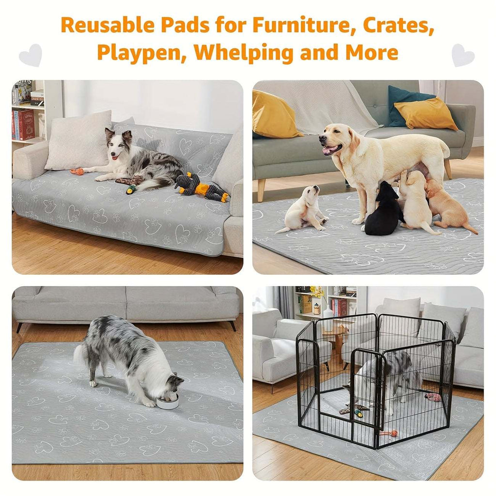 Comfortable pet mat reusable non-slip washable pads for dog crates sofas playpens and whelping areas