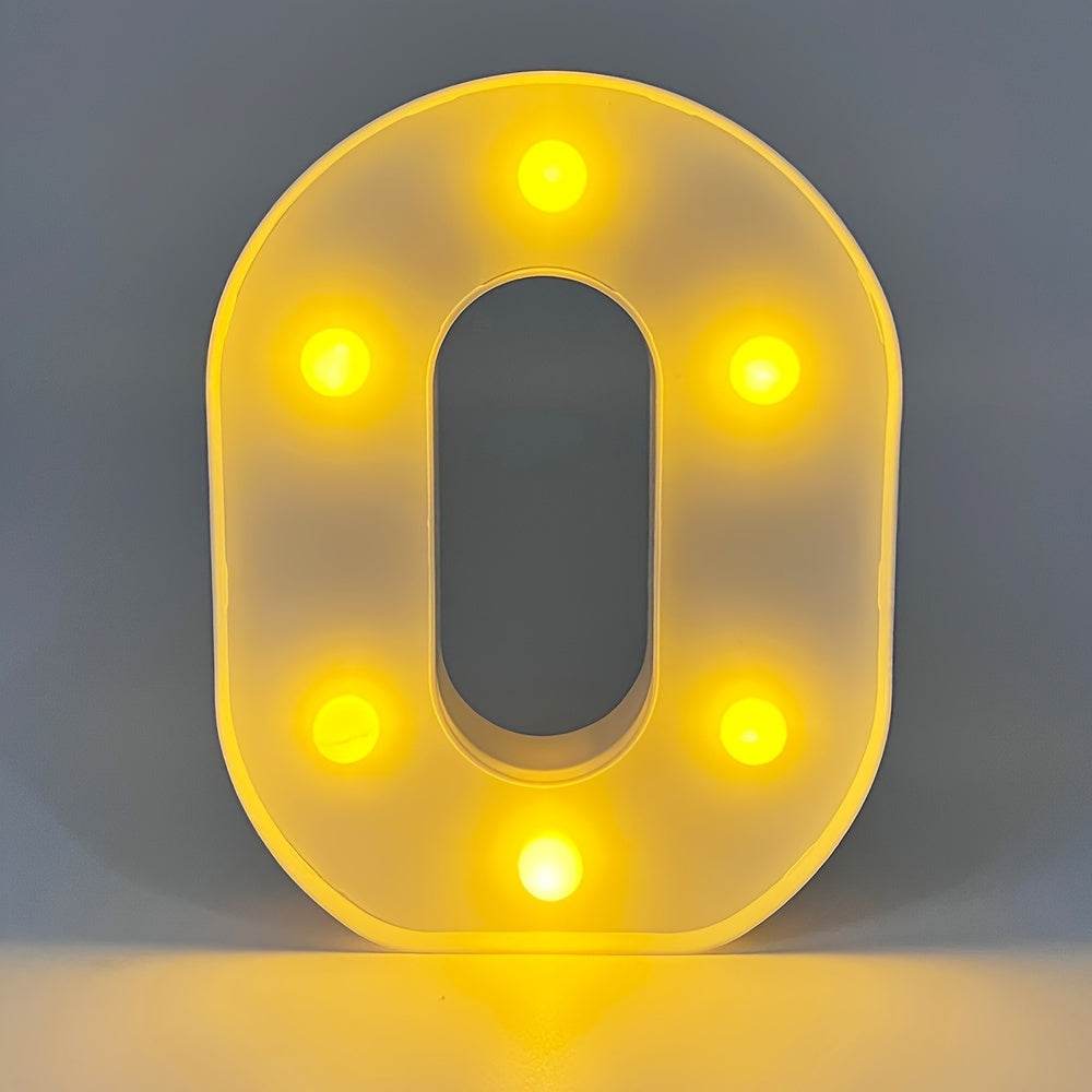 1pc Alphabet Letter LED Lights Luminous Number Lamp Decor, Battery Night Ligh, t For Home Wedding Birthday Christmas Party Decoration Letters Numbers Light, Home Decor - Kendoro