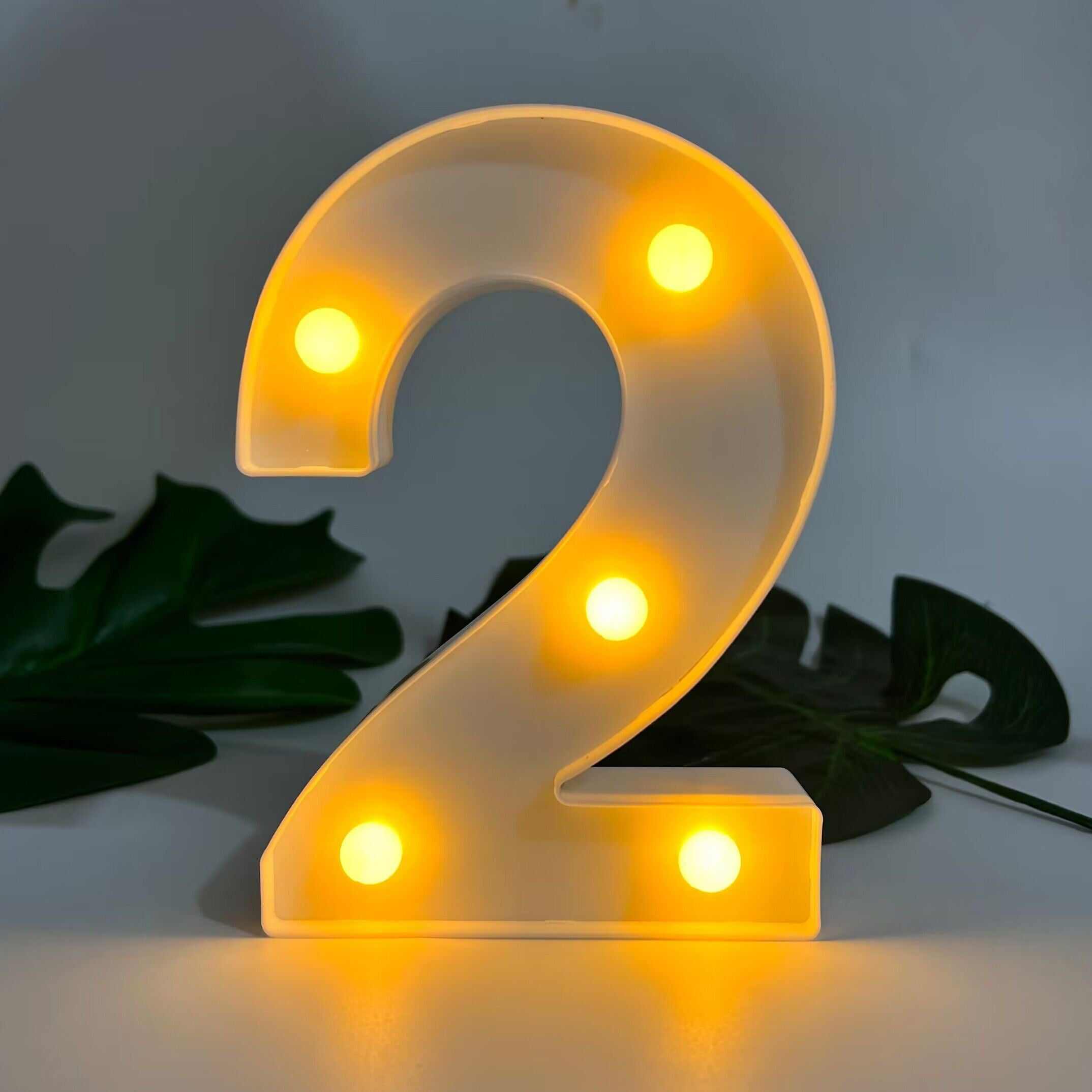 1pc Alphabet Letter LED Lights Luminous Number Lamp Decor, Battery Night Ligh, t For Home Wedding Birthday Christmas Party Decoration Letters Numbers Light, Home Decor - Kendoro