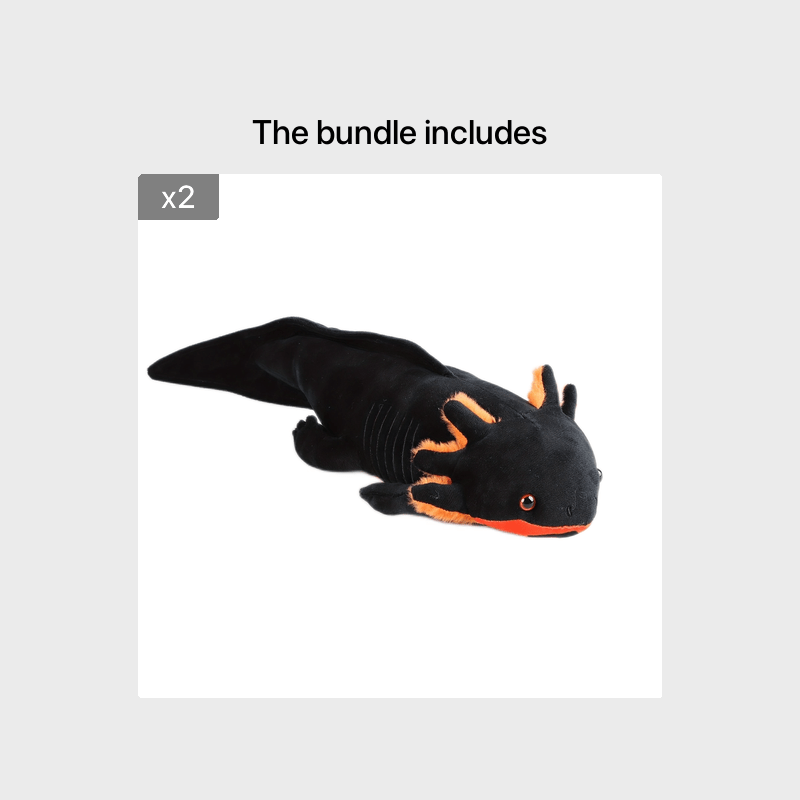 MOLUTIAN Cuddly Axolotl Plush Toy - 16.53" Realistic Cartoon Ambystoma, Soft Polyester, Perfect for Home Decor & Birthday Gifts - Available in Gray, White, Blue, Yellow, Black - Kendoro