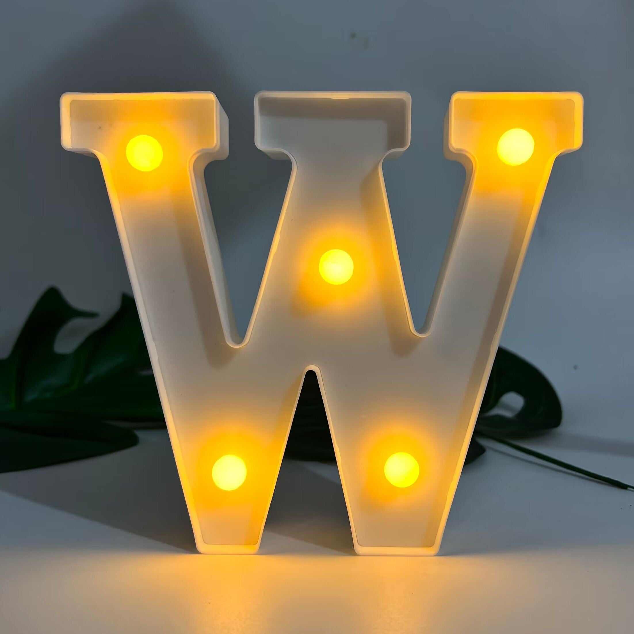1pc Alphabet Letter LED Lights Luminous Number Lamp Decor, Battery Night Ligh, t For Home Wedding Birthday Christmas Party Decoration Letters Numbers Light, Home Decor - Kendoro