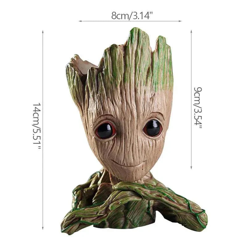 Modern Groot-themed plastic vase for flowers and home decor with American style design