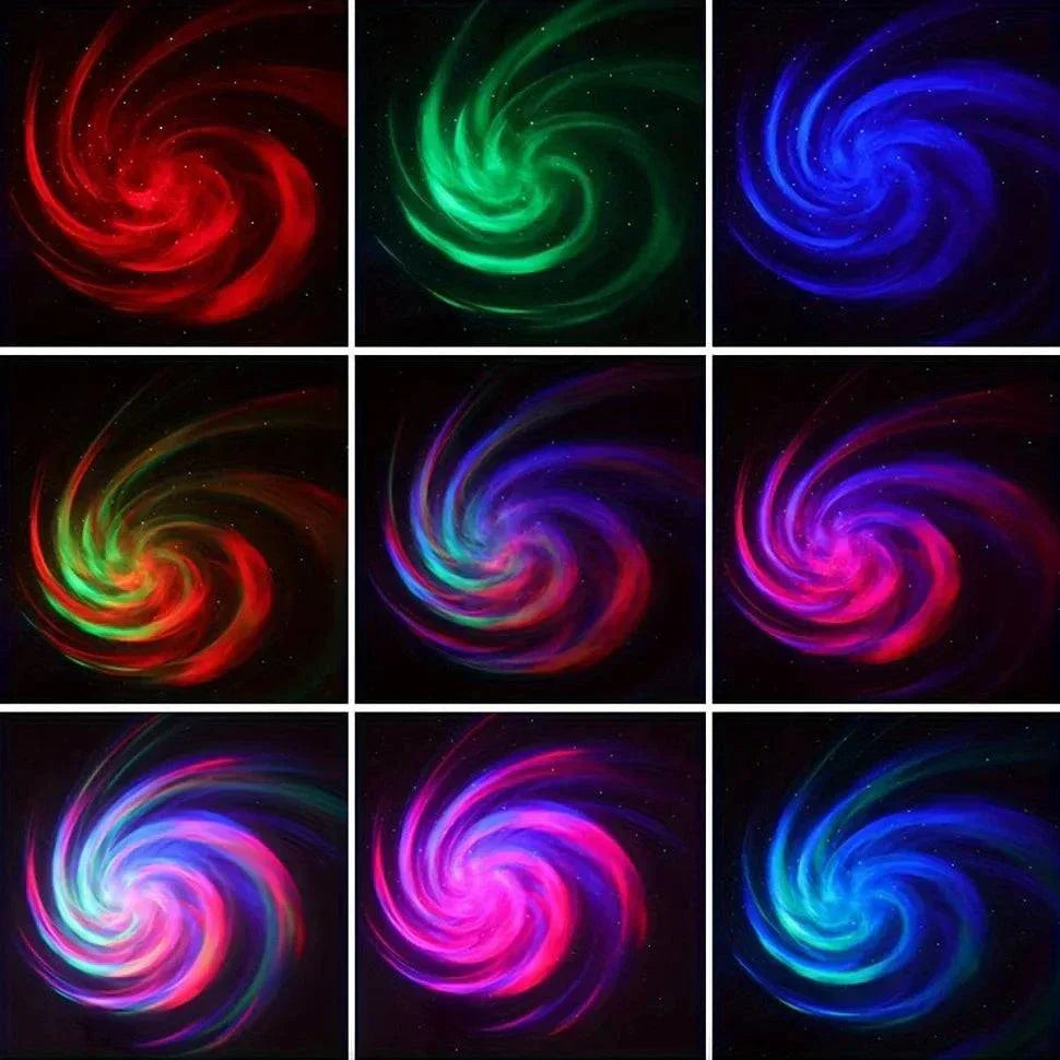 LED Galaxy Projector Light colorful swirling galaxy night sky projection for bedroom and party decoration