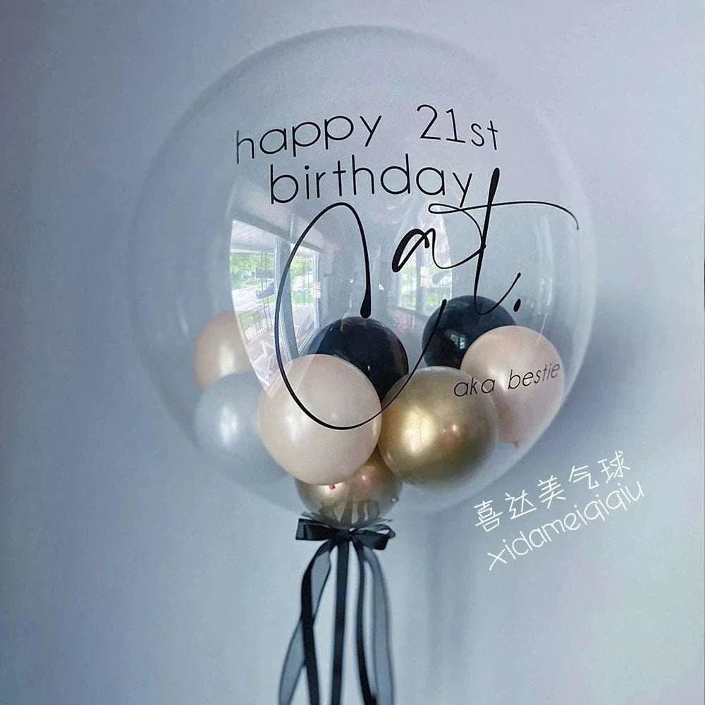 INS New Arrival Floating Air Decoration Ball Wave Transparent Balloon Baby Birthday Banquet Layout round Ball Ball - Kendoro