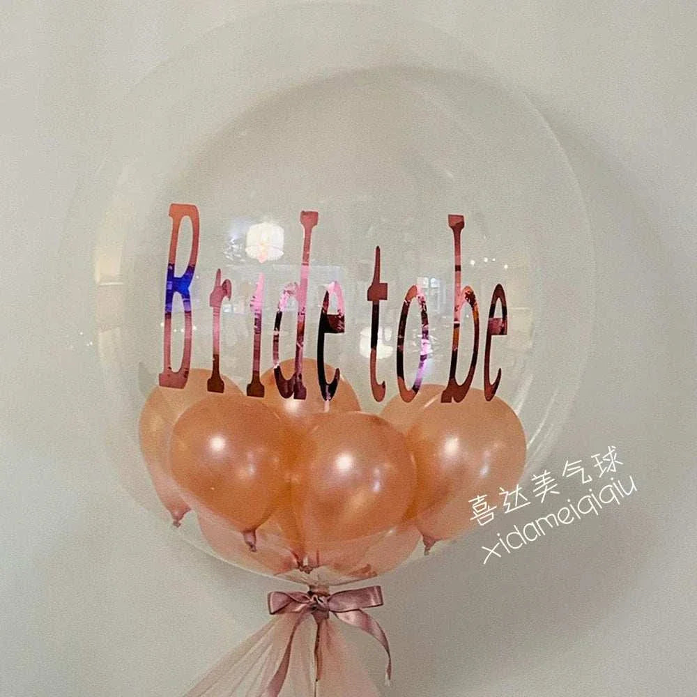 INS New Arrival Floating Air Decoration Ball Wave Transparent Balloon Baby Birthday Banquet Layout round Ball Ball - Kendoro