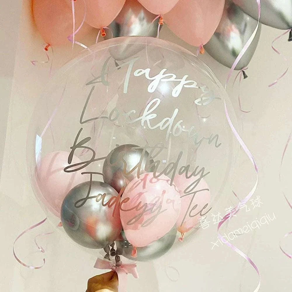 INS New Arrival Floating Air Decoration Ball Wave Transparent Balloon Baby Birthday Banquet Layout round Ball Ball - Kendoro