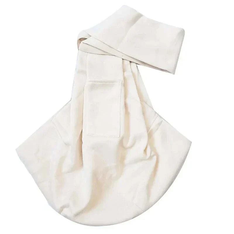 Crossbody breathable dog folding pet bag in white for toy and medium breeds