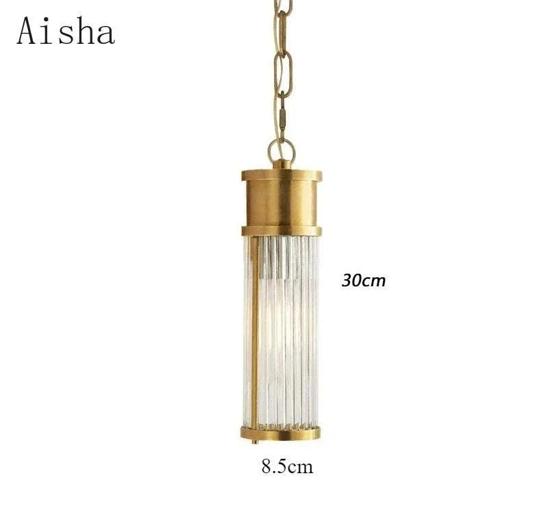 Luxury gold and clear glass wall lamp with modern design for living room and bedroom