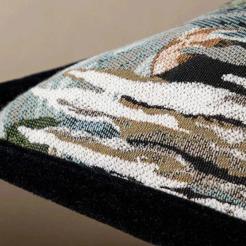 Modern Simple Jacquard Cushion Cover 45x45cm Green Baroque Throw Pillow Covers Decorative Luxury Living Room Sofa Home Decor - Kendoro