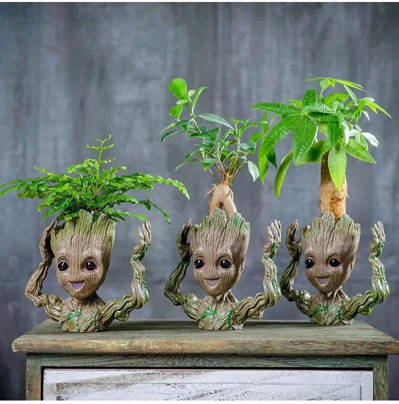 Modern Vases For Flowers Pot Groot Garden Pots Planters Anime Figurines Home Decoration Accessories Office Storage Pen Case - Kendoro