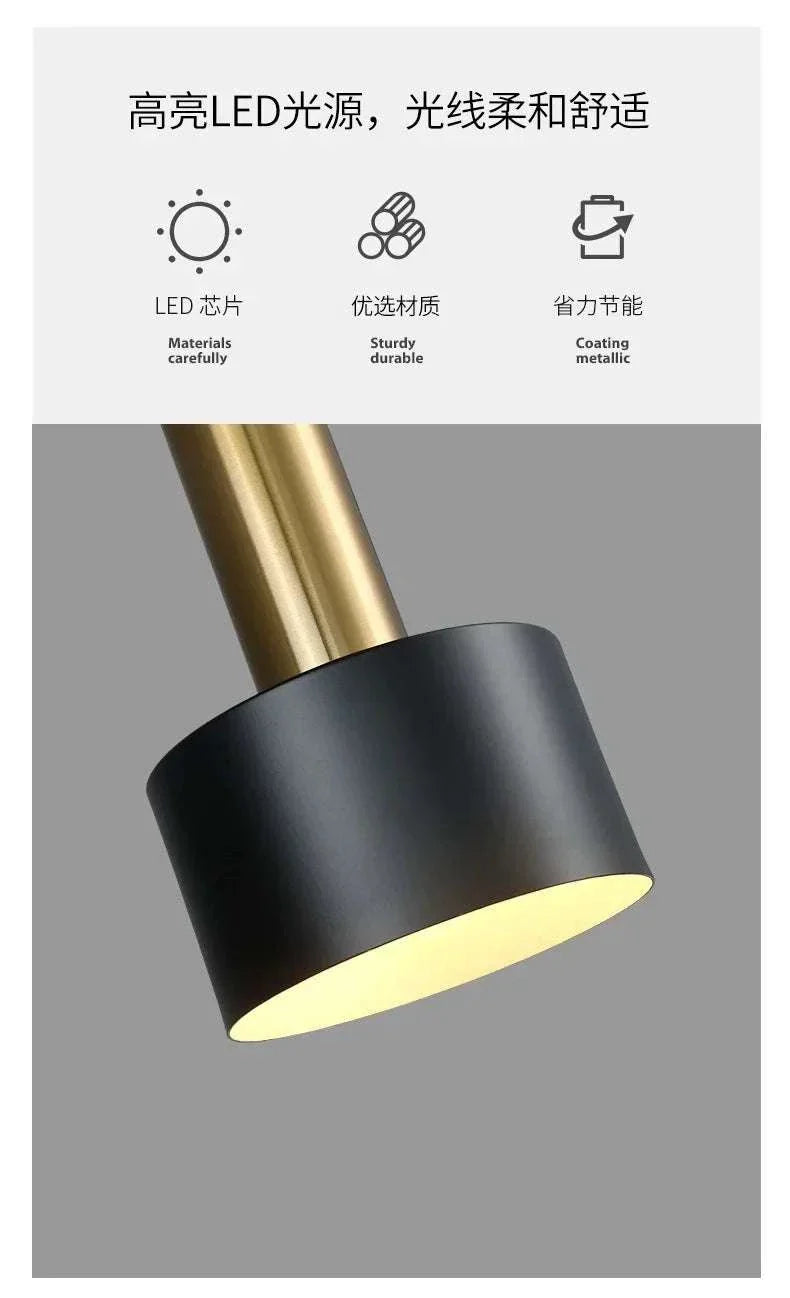 Nordic Simple Three-Chandelier Lamp with sleek metal frame and warm LED light for modern living room and dining decor