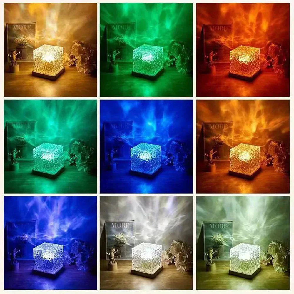 Northern Light starry sky projector lamp with ocean wave light effects in multiple colors for party and home decoration