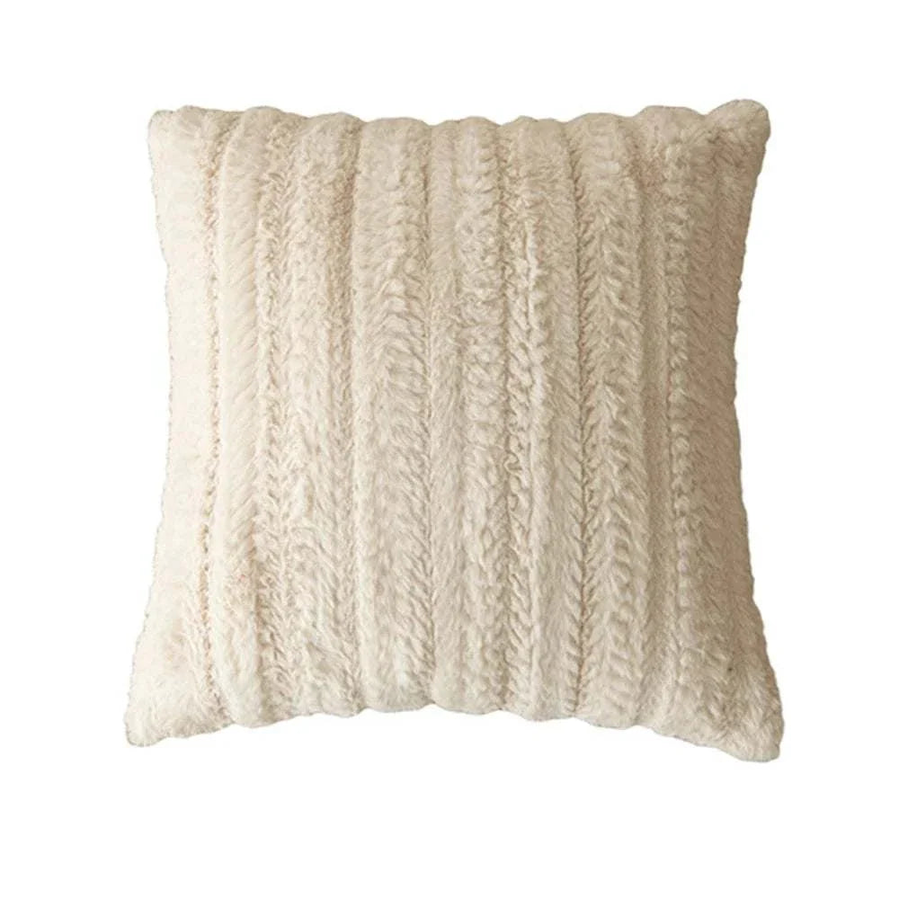 Jacquard embroidery cream knit textured sofa cushion cover 45x45 cm luxury pillowcase with tassel decoration