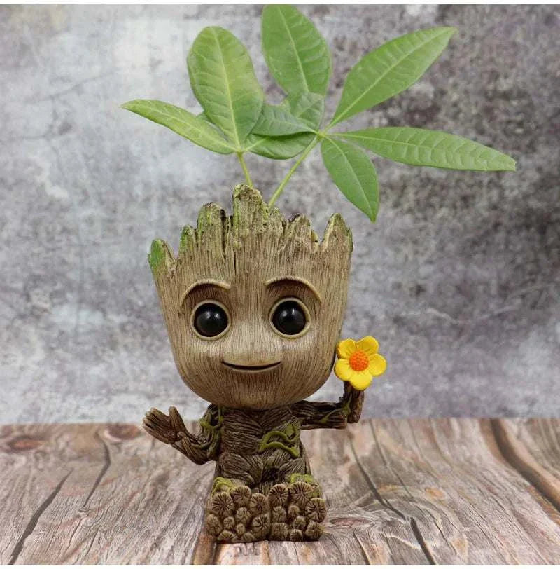 Modern Vases For Flowers Pot Groot Garden Pots Planters Anime Figurines Home Decoration Accessories Office Storage Pen Case - Kendoro
