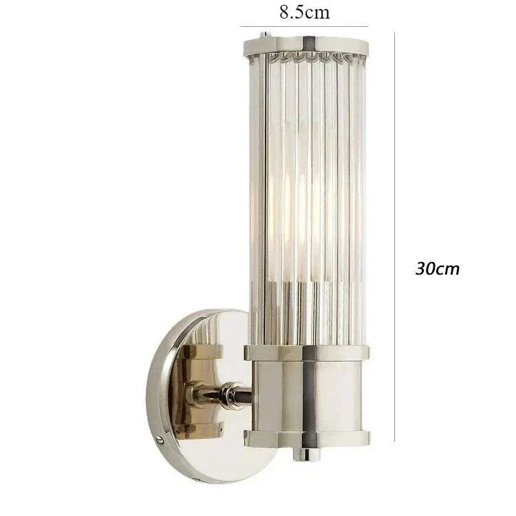 modern luxury wall lamp with clear glass shade and gold plated iron body for bedroom and living room wall mount lighting
