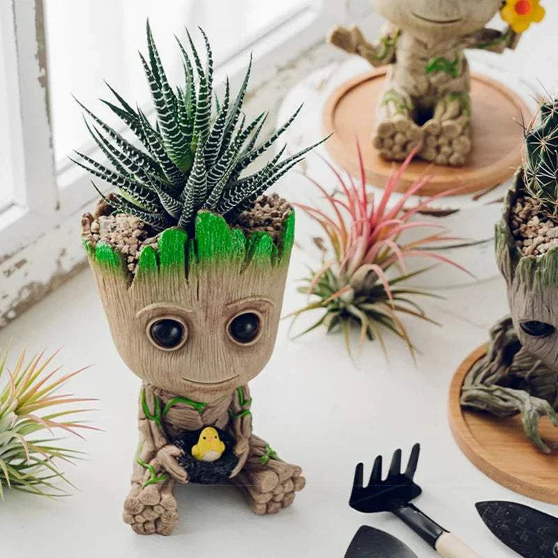 Modern Vases For Flowers Pot Groot Garden Pots Planters Anime Figurines Home Decoration Accessories Office Storage Pen Case - Kendoro