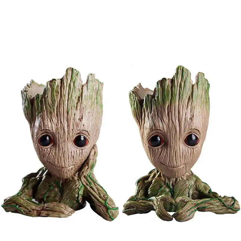 Modern vases for flowers shaped like Groot garden pots anime figurines decorative accessories