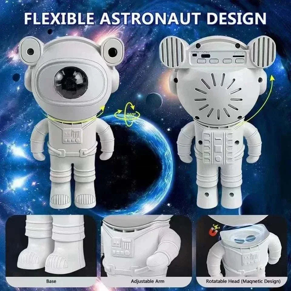 Galaxy Lighting for Kids Bluetooth astronaut star projector with LED aurora and moon nebula effects night light