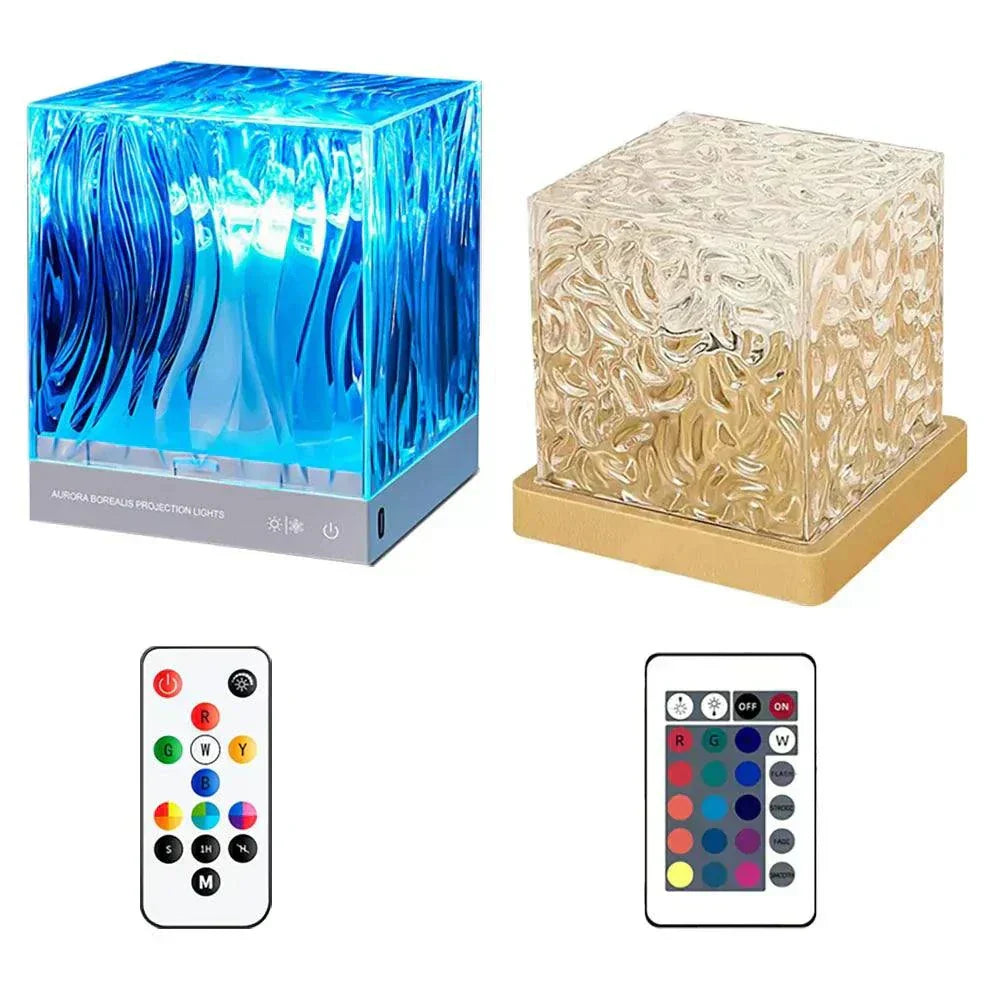 Northern Light starry sky and ocean wave projector lamps with remote controls for party and home decor lighting