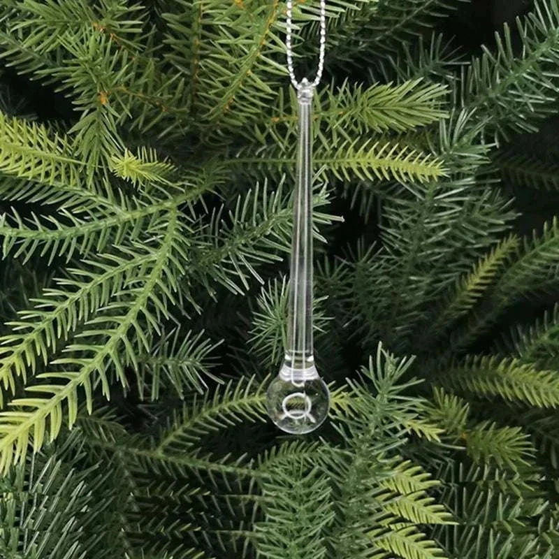 Crystal snowflake Christmas decoration hanging ornament on tree branch