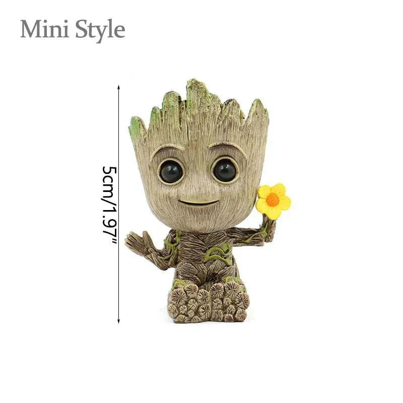 Modern Vases For Flowers Pot Groot Garden Pots Planters Anime Figurines Home Decoration Accessories Office Storage Pen Case - Kendoro