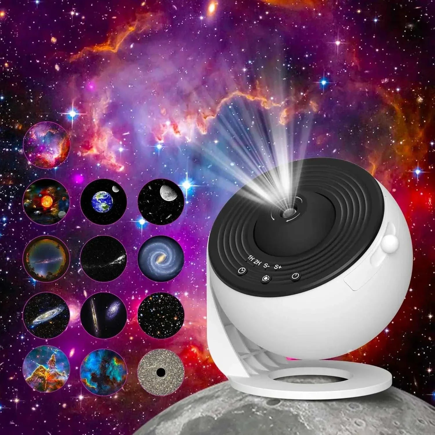 Galaxy projector for bedroom with LED space star and planetarium night light lamp decor