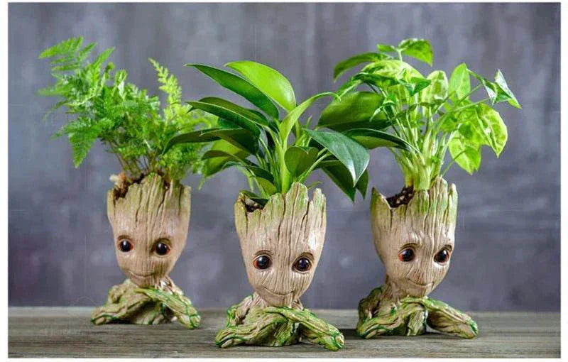 Modern Vases For Flowers Pot Groot Garden Pots Planters Anime Figurines Home Decoration Accessories Office Storage Pen Case - Kendoro