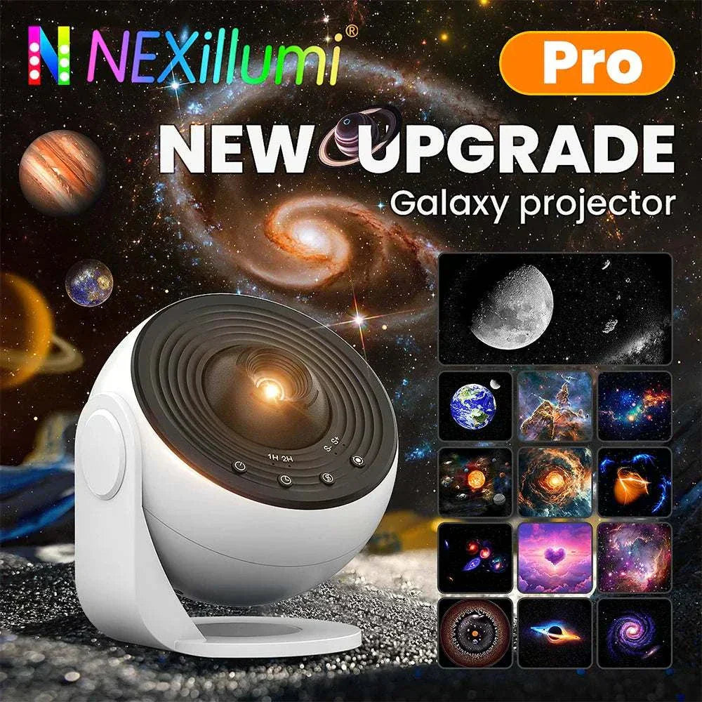 2025 Pro version Planetarium Galaxy Star Projector with 360° rotation and HD LED light for ceiling projection