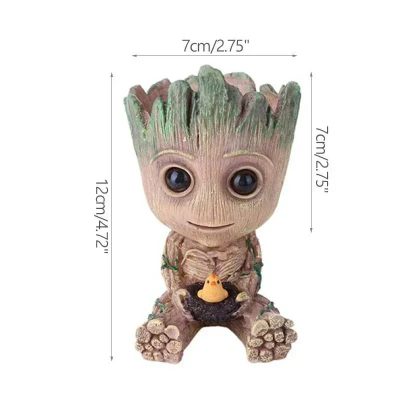 Modern Groot-themed flower vase planter pot for home and office decoration