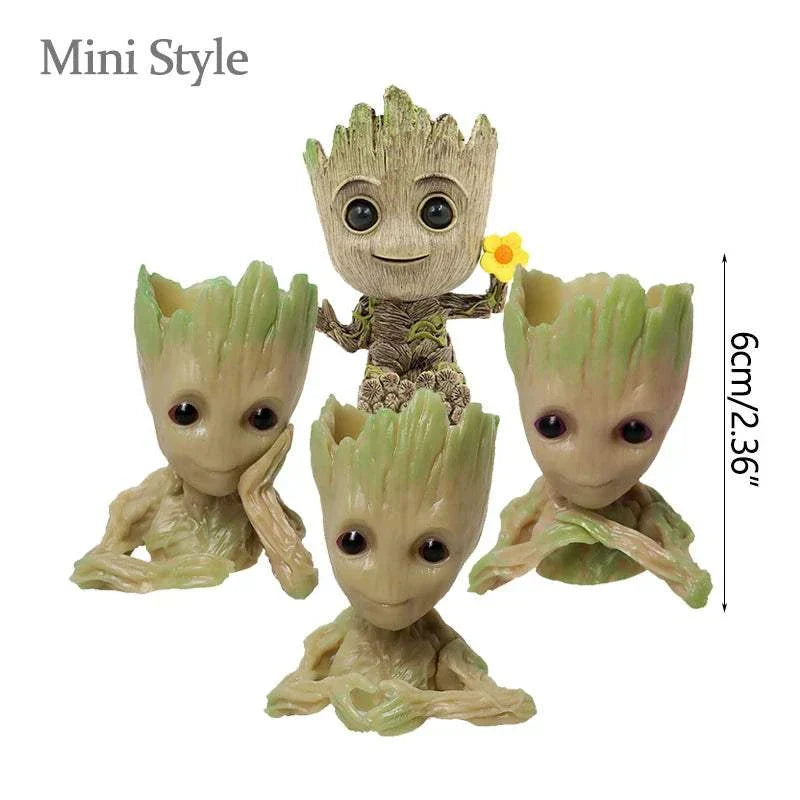 Modern Vases For Flowers Pot Groot Garden Pots Planters Anime Figurines Home Decoration Accessories Office Storage Pen Case - Kendoro
